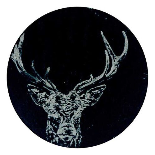 Selbrae House Slate Magnet - Round - Stag