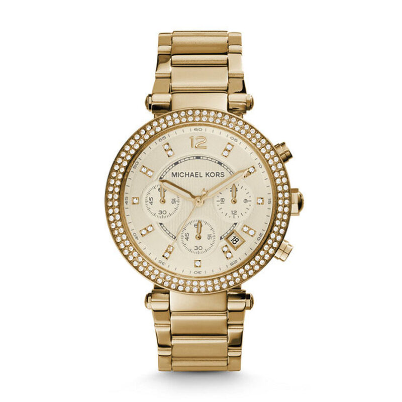 Michael Kors Parker Gold-Tone Chronograph Watch MK5354 image number 0