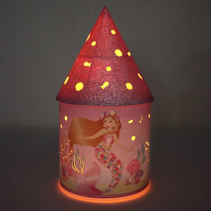Pink Poppy Enchanted Mermaid Lantern image number 1