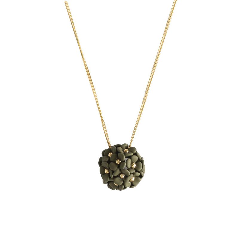 Stella + Gemma Necklace Large Ball Flower Martini Olive image number 0