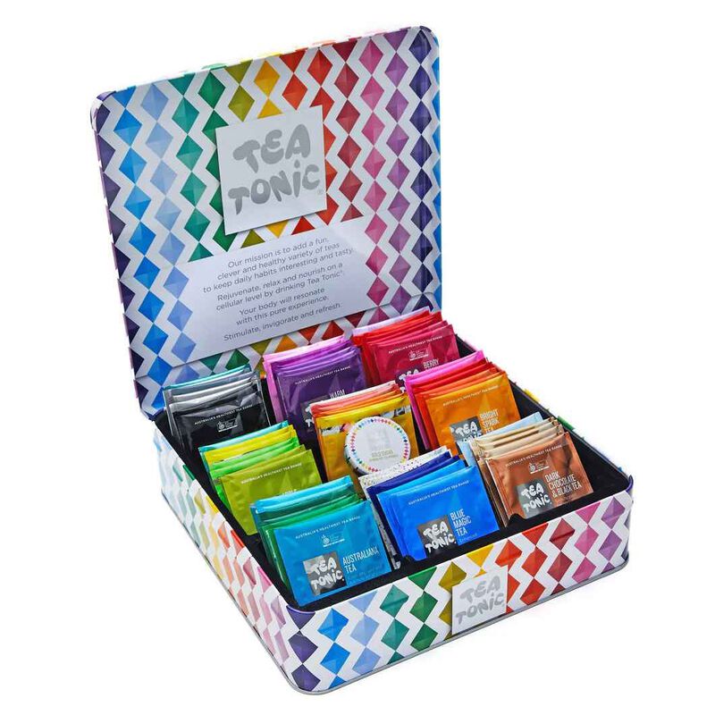 Tea Tonic Grande High Tea Chest - 63 Teabags + Mini Gold Sugar image number 0