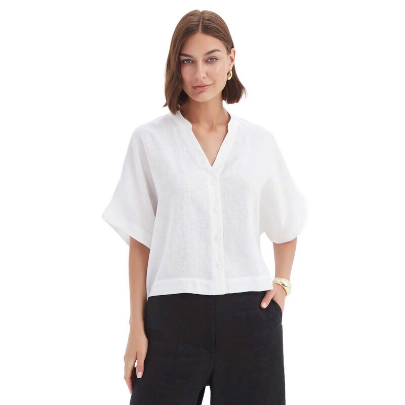 TIRELLI Boxy Button Linen Shirt image number 0