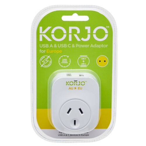 KORJO USB A&C Power Adaptor - Europe