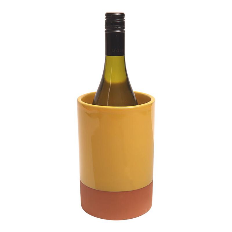 Dexam Sintra Glazed Terracotta Wine Cooler - Ochre image number 1