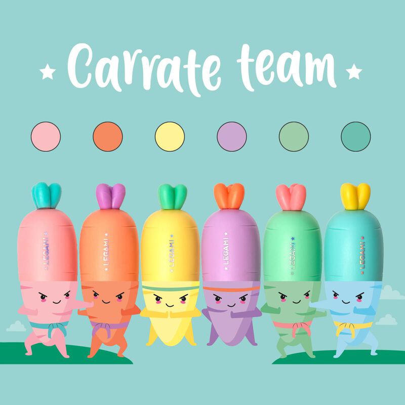 Legami Mini Highlighters Set of 6 - Carrate Team image number 3