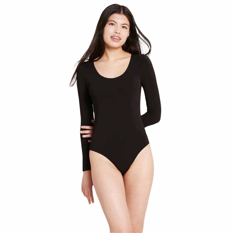 Boody Basics Long Sleeve Bodysuit Black image number 0