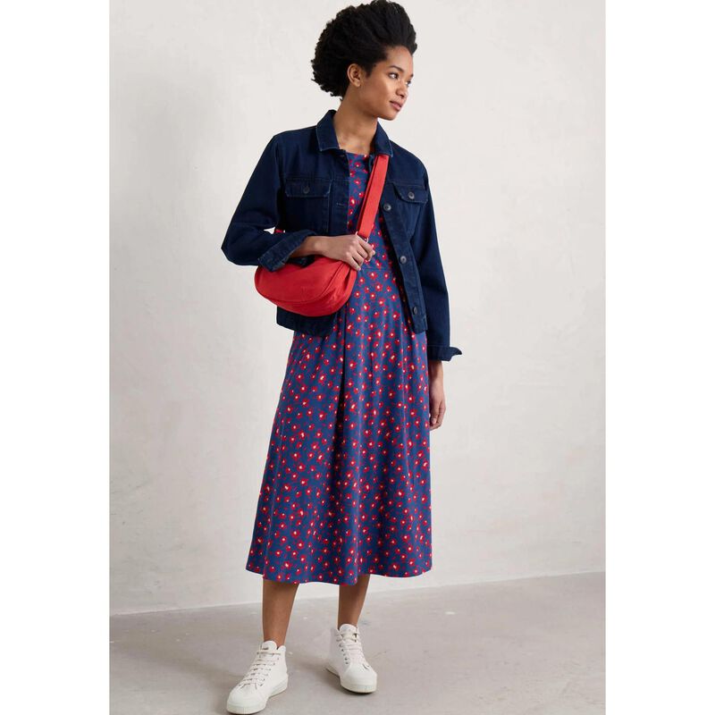 Seasalt Cornwall Wild Bouquet Dress Looping Floral Dark Voyage image number 3