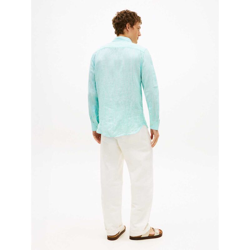 Tommy Hilfiger Regular Fit Bengal Stripe Pure Linen Shirt image number 1