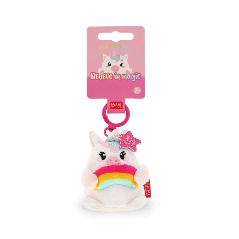 Legami Super Soft! Tiny Plush Key Ring - Unicorn image number 1