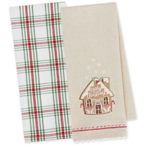 DII Gingerbread Dish Towel Set Of 2