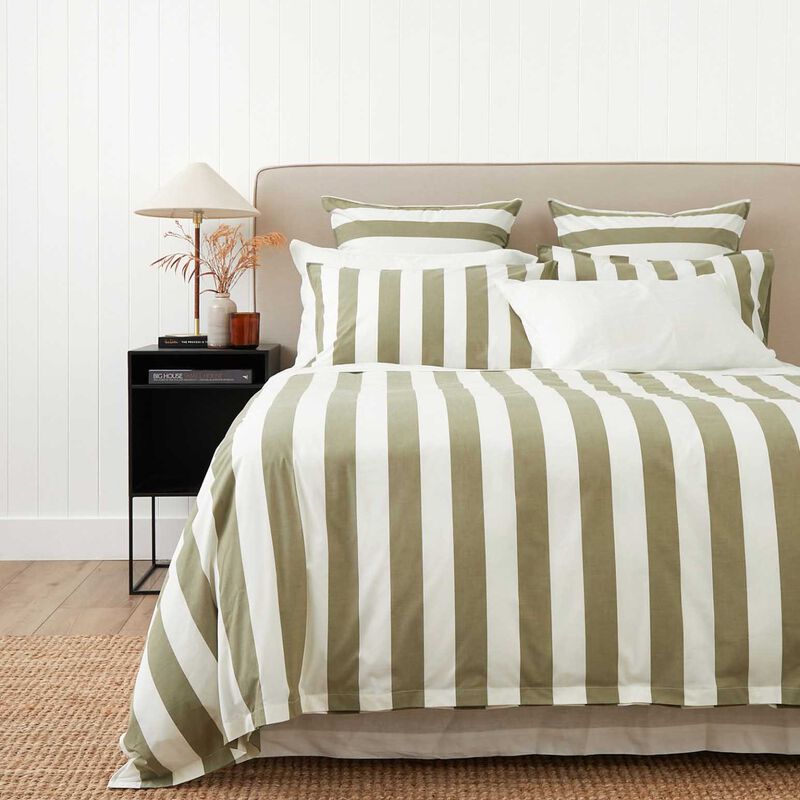 Wallace Cotton Sherwood Vertical Stripe Duvet Set image number 0