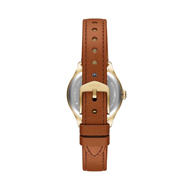 Fossil Gilmore Three-Hand Brown Leather Watch ES5423 image number 1