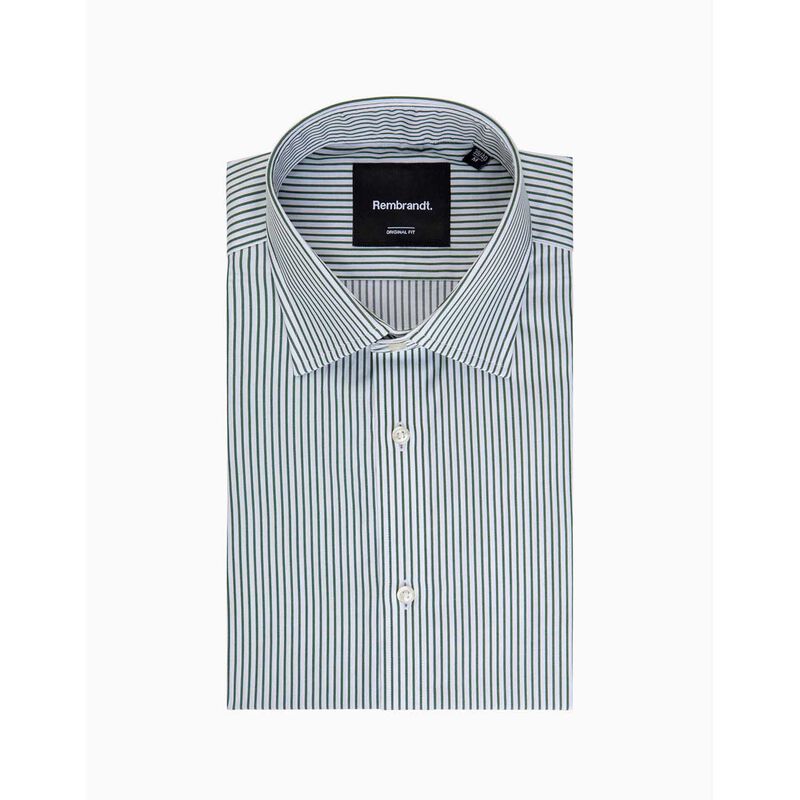 Rembrandt London Green Pencil Stripe Shirt image number 2