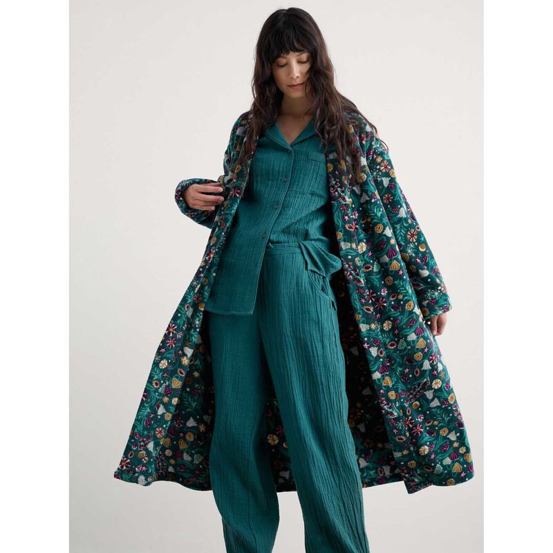 Seasalt Cornwall Hushing Gown Illuminated Garden Dk Wreckage image number 3