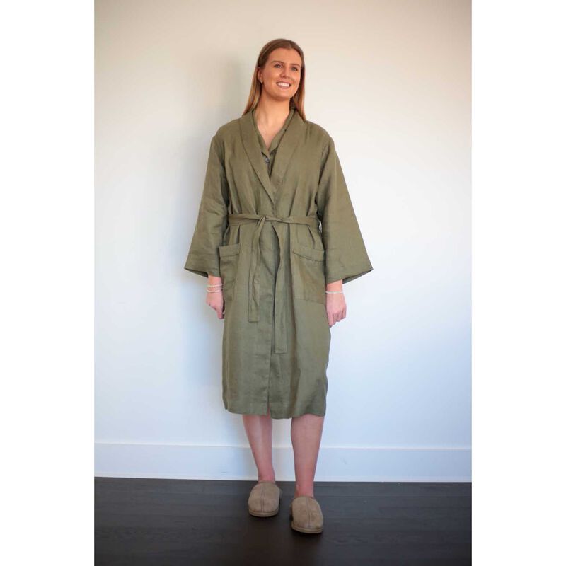 MM Linen Ivy Linen Robe image number 0