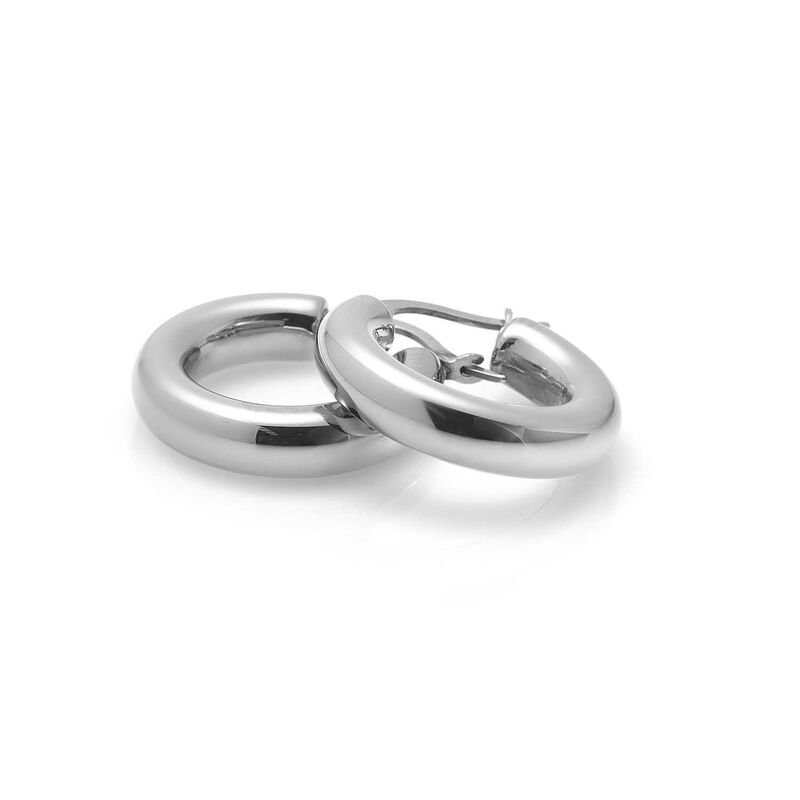 Silk & Steel Halo Hoop Earrings Medium image number 1