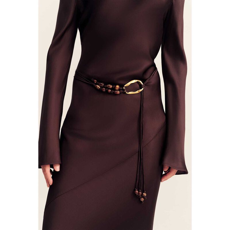 Shona Joy Agnes Long Sleeve Maxi Dress with Belt image number 2
