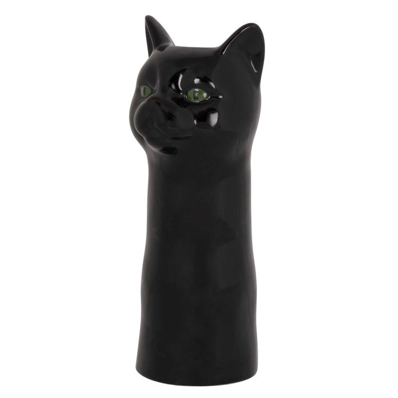 Emporium Asian Cat Vase - Black image number 1