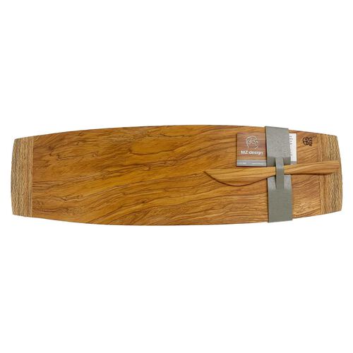 MZ Design Waka Pate Cheese Board With Knife Large - Rimu