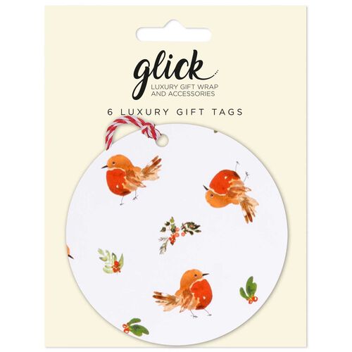 Image Gallery Robins Christmas Gift Tag 6 Pack