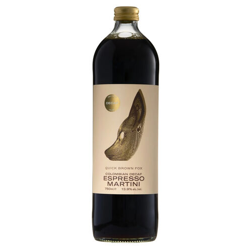 Quick Brown Fox Colombian Decaf Espresso Martini 750ml