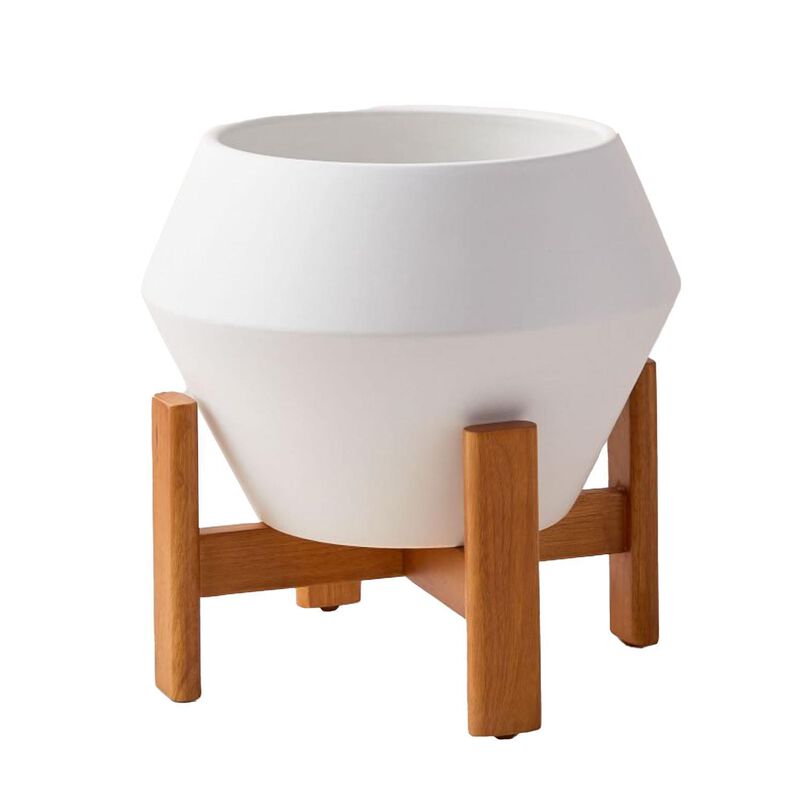 West Elm Ilya Floor Planter Stand Ceramic Small image number 0