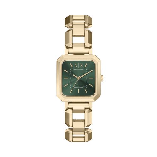 Armani Exchange Three-Hand Gold-Tone Stainless Steel Watch