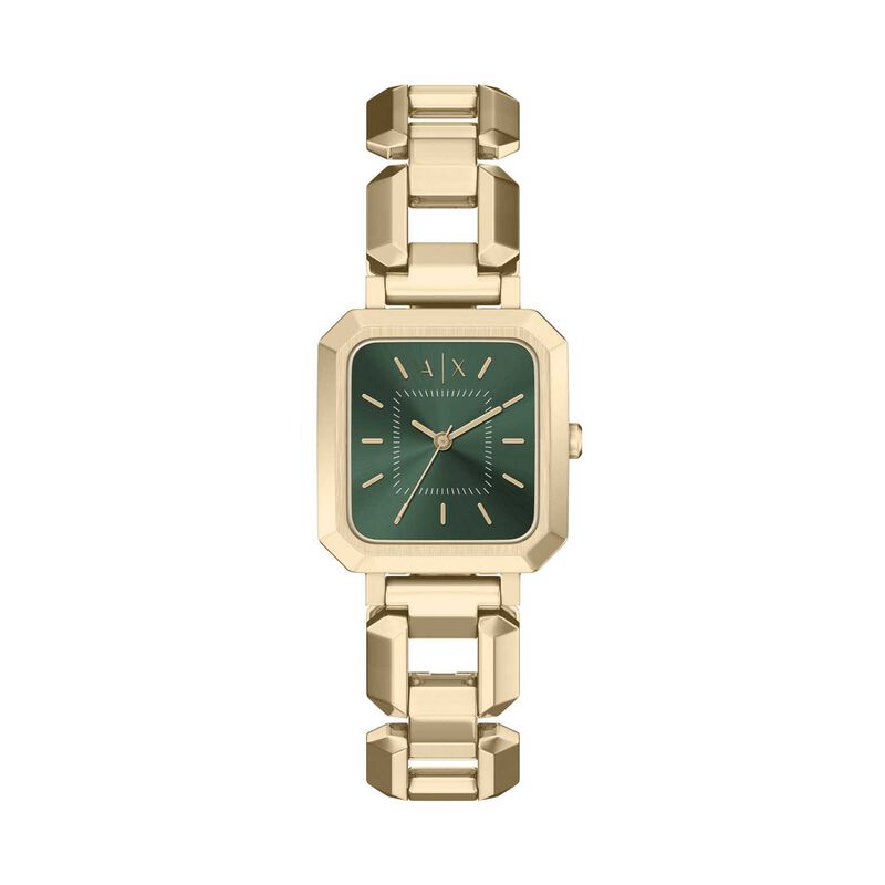 Armani Exchange Three-Hand Gold-Tone Stainless Steel Watch image number 0