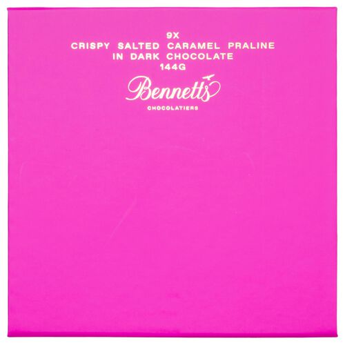 Bennetts of Mangawhai Dark Salted Caramel Praline 9 Piece Giftbox 144g