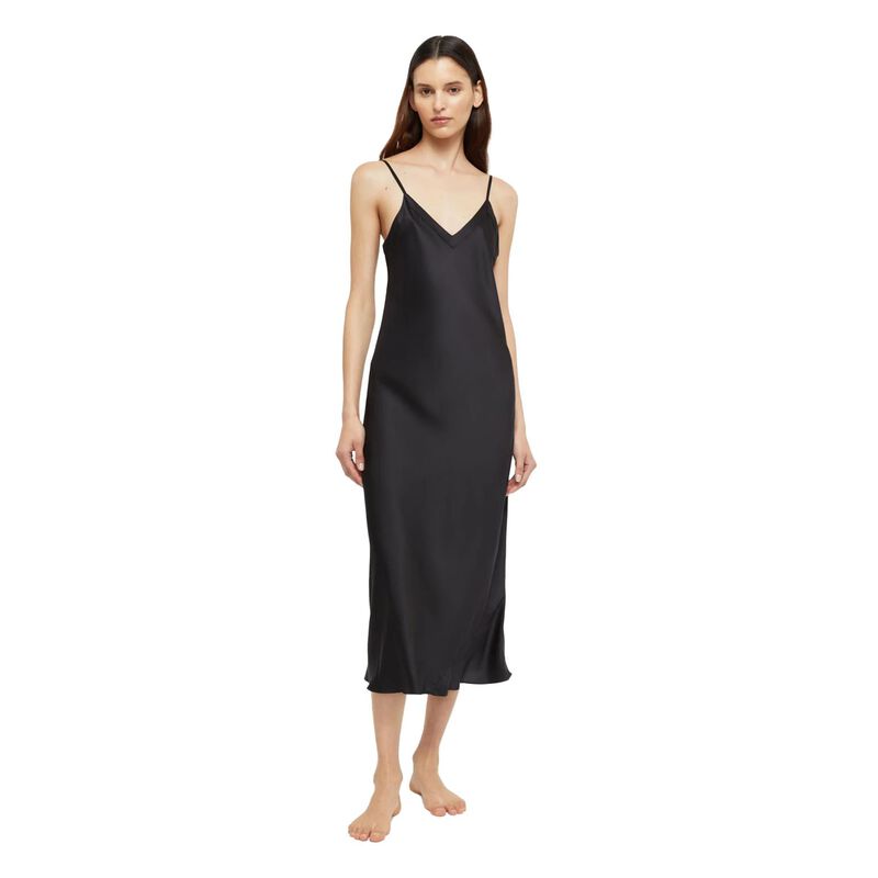 Ginia Silk Long Nite V Neck image number 0