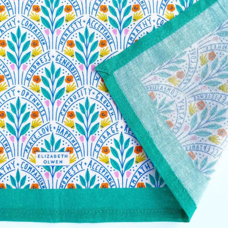 HANK 3. JOY by Elizabeth Olwen Organic Cotton Handkerchief image number 1