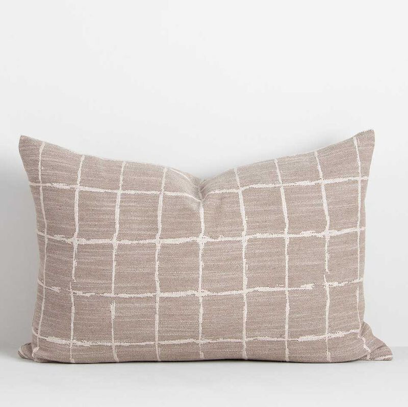 Baya Johnson Cushion With Feather Inner 40x60cm - Taupe image number 2