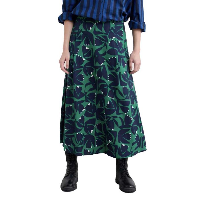 Seasalt Cornwall Swallow Hill Skirt Floral Cutout Glade image number 0