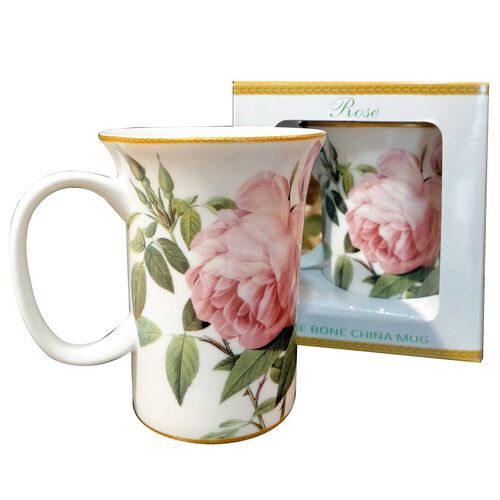 Dyme Bone China Trumpet Mug Single In Gift Box - Rose