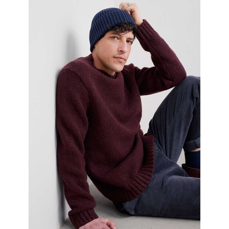 Seasalt Cornwall Mens Bizen Jumper Merlot image number 2