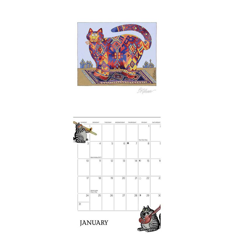 Pomegranate B Kliban Catcalendar Mini Wall Calendar 2027 image number 1