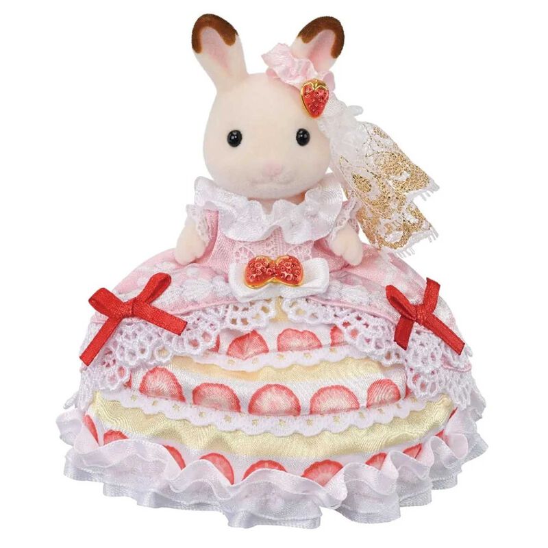 Sylvanian Families  Freya's Birthday Celebration Strawberry Cake Decoration image number 1