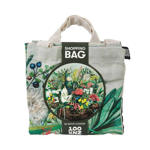 NZ Native Flowers Shopping Bag