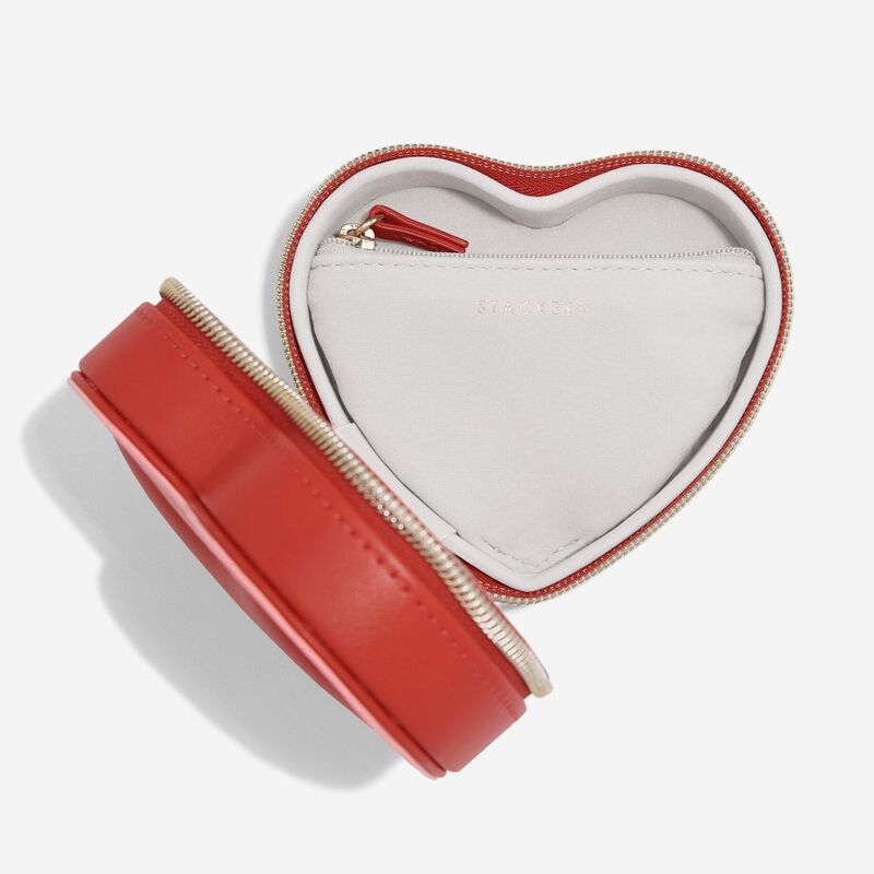 Stackers Heart Travel Jewellery Box Red image number 3