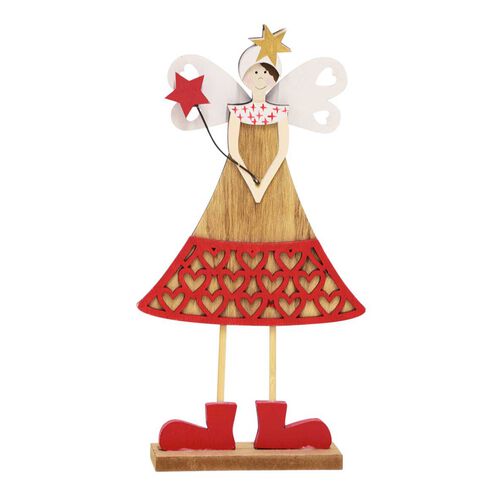 Maytime Wooden Standing Fairy With Star Wand