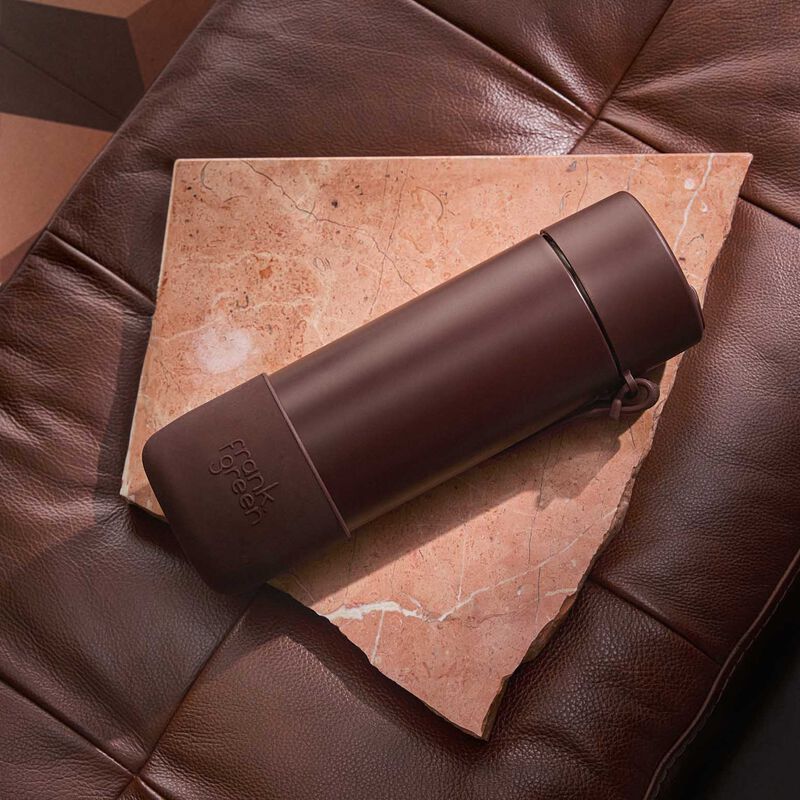 frank green 20oz Ceramic Bottle with Flip Straw Lid Chocolate image number 1