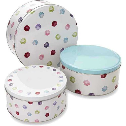 Cooksmart Spotty Dotty Set Of 3 Round Cake Tins