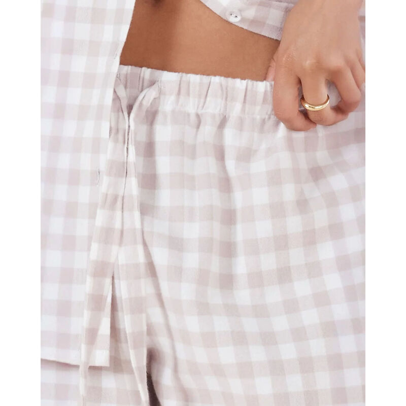 Gingerlilly Lia Natural Gingham Cotton Pj Set image number 3
