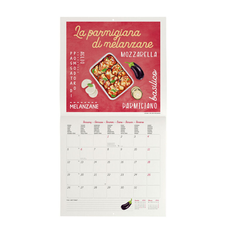 Legami La Dolce Vita 2026 Wall Calendar 30x29cm image number 1