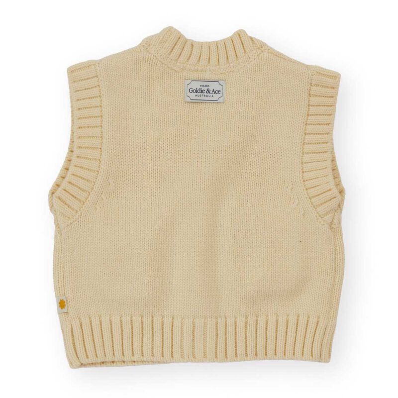 Goldie + Ace Apple Pocket Knit Vest 3-5Y image number 2