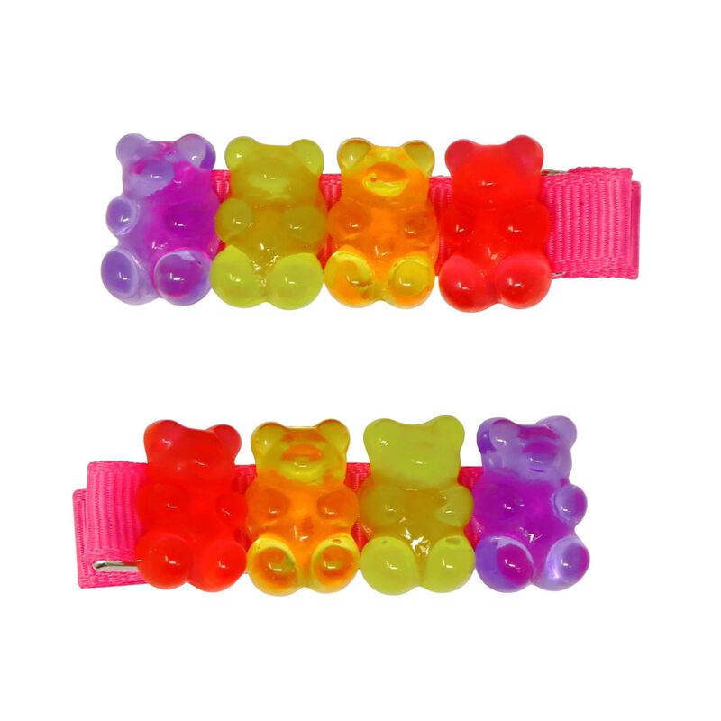 Pink Poppy Gummy Bear Hair Clips image number 0