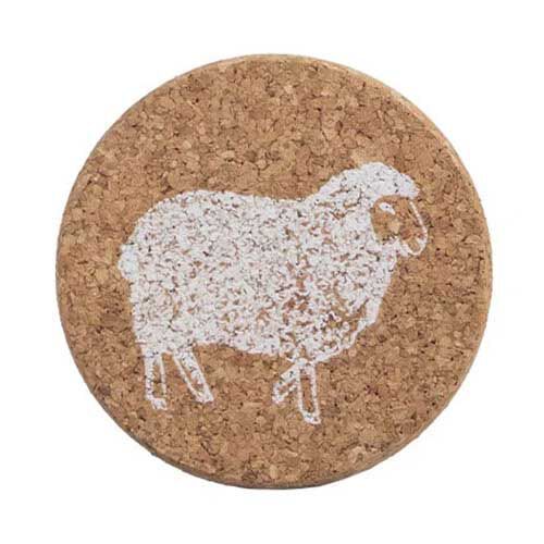 Selbrae House Single Cork Coaster Sheep