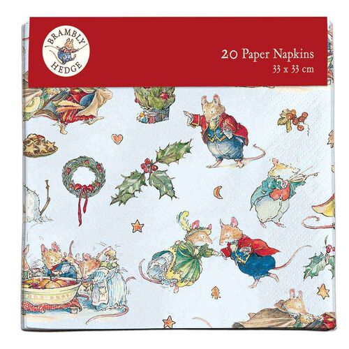 Museums & Galleries Brambly Hedge Christmas Paper Napkins 20Pk