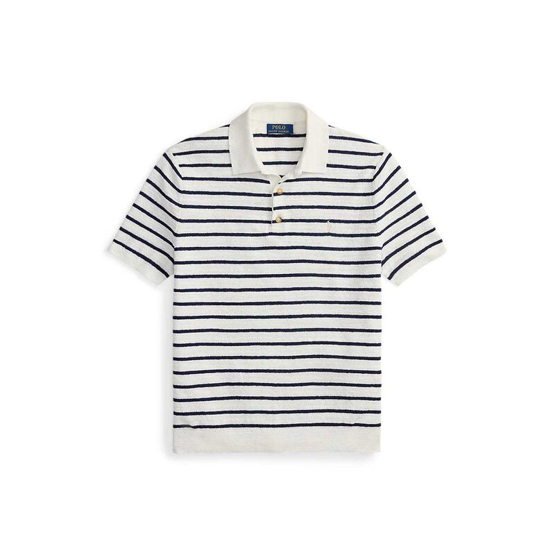 Polo Ralph Lauren Striped Cotton-Linen Polo Sweater image number 2