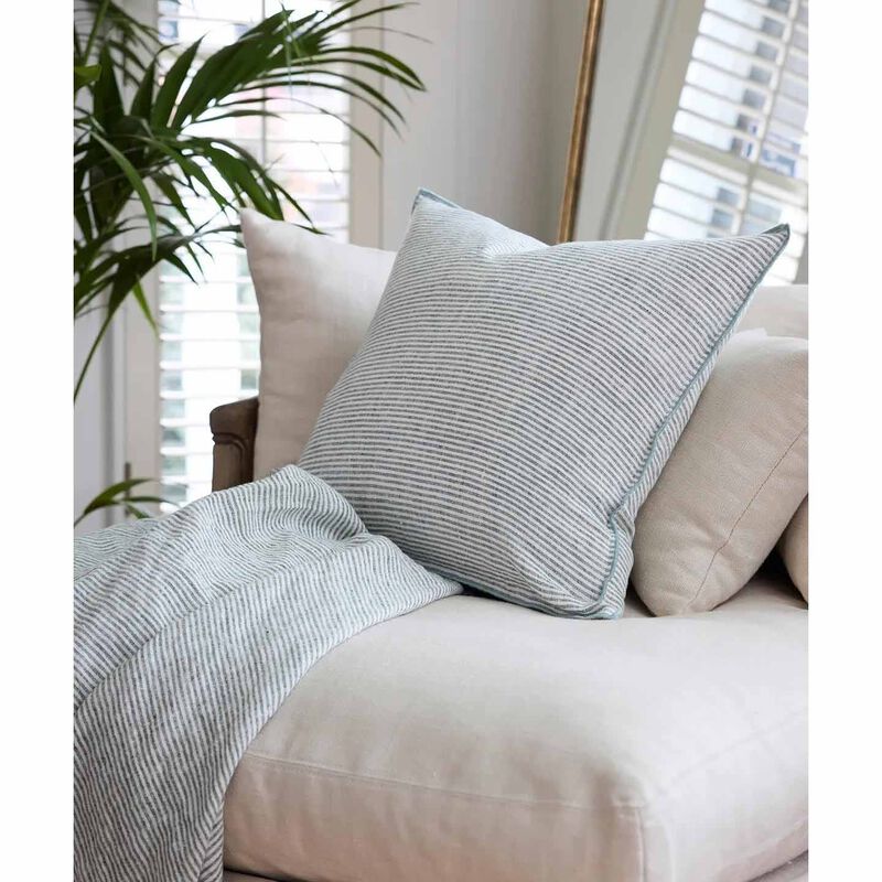 French Country Bayside Pinstripe Cushion image number 1
